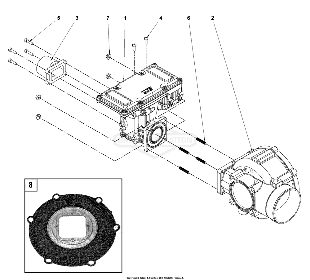 Engine Group - Epr Diagram and Parts List for 076660-01  Briggs and Stratton Generator